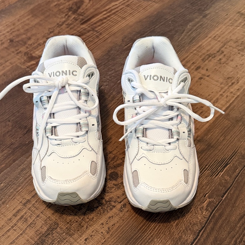 Vionic White and Gray Sneakers
